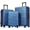 Luggage Sets 3 Piece Suitcase Set 20/24/28,Carry on Luggage Airline Approved,Hard Case with Spinner Wheels,Navy