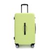 3 Piece Luggage Sets PC+ABS Lightweight Suitcase with Two Hooks, 360¬∞ Double Spinner Wheels, TSA Lock, (20/24/28) Light Green