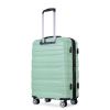 3 Piece Luggage Sets PC Lightweight & Durable Expandable Suitcase with Two Hooks, Double Spinner Wheels, TSA Lock, (21/25/29) Light Green