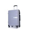 Hardshell Suitcase Double Spinner Wheels PP Luggage Sets Lightweight Durable Suitcase with TSA Lock,3-Piece Set (20/24/28) , Silver