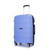 Hardshell Suitcase Spinner Wheels PP Luggage Sets Lightweight Durable Suitcase with TSA Lock,3-Piece Set (20/24/28) ,Purplish Blue