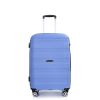 Hardshell Suitcase Spinner Wheels PP Luggage Sets Lightweight Durable Suitcase with TSA Lock,3-Piece Set (20/24/28) ,Purplish Blue