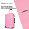 Hardshell Suitcase Spinner Wheels PP Luggage Sets Lightweight Durable Suitcase with TSA Lock,3-Piece Set (20/24/28) ,Pink