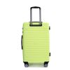 3 Piece Luggage Sets PC+ABS Lightweight Suitcase with Two Hooks, 360¬∞ Double Spinner Wheels, TSA Lock, (20/24/28) Light Green