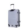 Hardshell Suitcase Double Spinner Wheels PP Luggage Sets Lightweight Durable Suitcase with TSA Lock,3-Piece Set (20/24/28) , Silver