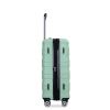 3 Piece Luggage Sets PC Lightweight & Durable Expandable Suitcase with Two Hooks, Double Spinner Wheels, TSA Lock, (21/25/29) Light Green