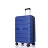 Hardshell Suitcase Spinner Wheels PP Luggage Sets Lightweight Suitcase with TSA Lock,3-Piece Set (20/24/28) ,Navy