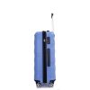 Hardshell Suitcase Spinner Wheels PP Luggage Sets Lightweight Durable Suitcase with TSA Lock,3-Piece Set (20/24/28) ,Purplish Blue