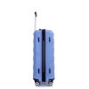 Hardshell Suitcase Spinner Wheels PP Luggage Sets Lightweight Durable Suitcase with TSA Lock,3-Piece Set (20/24/28) ,Purplish Blue