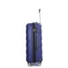 Hardshell Suitcase Spinner Wheels PP Luggage Sets Lightweight Durable Suitcase with TSA Lock,3-Piece Set (20/24/28) ,Navy