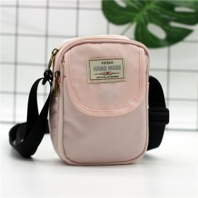 Women's Fashion Simple Nylon Shoulder Bag (Option: Cherry Powder)