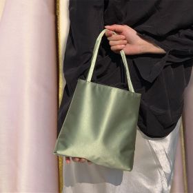 Women's New Fashion Handbag Simple Fashion (Option: Glossy Green)