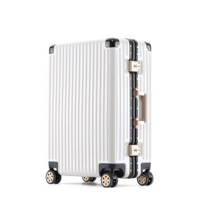 All-Aluminum Magnesium Alloy Case 24 Pull Rod Case Universal Wheel (Option: White-20inch)