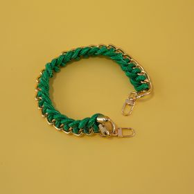 Women's Bag Woven Bag With 40cm Short With Buckle Can Be Mobile Phone Charm (Option: Improved Green-40cm)