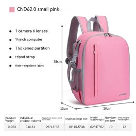 Casual DSLR Camera Bag Solid Color Nylon Camera Bag (Option: Pink-Small)