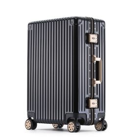 All-Aluminum Magnesium Alloy Case 24 Pull Rod Case Universal Wheel (Option: Black-20inch)