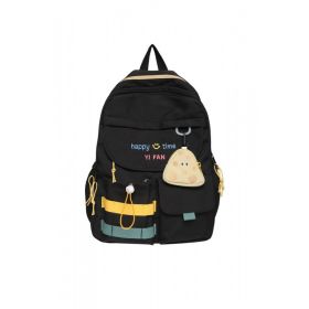 Japanese High School Junior School Backpack (Color: Black)