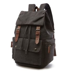 New Canvas Travel Backpack (Color: Black)