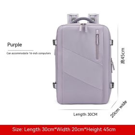 Nylon Travel Men's Large Capacity Lightweight Computer Backpack (Option: Purple-18 Inches)