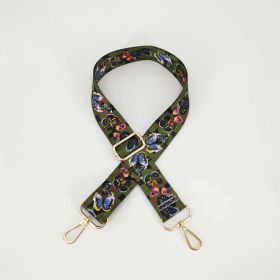 Adjustable Colorful Woven Shoulder Strap Accessories (Option: Green Butterfly)