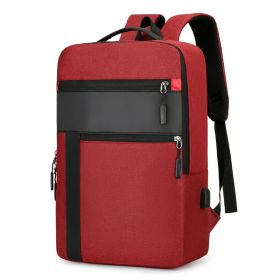 Backpack Male Student Large Capacity (Color: Red)