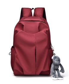 Casual Simple Large Capacity Men's Japanese Fashion Trendy Backpack (Option: Red Single Bag)