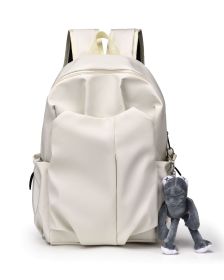 Casual Simple Large Capacity Men's Japanese Fashion Trendy Backpack (Option: White Single Bag)