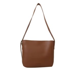 Women's New Wide Shoulder Strap Crossbody Bag (Color: Brown)