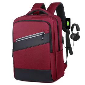 Business Backpack Korean Style Trendy Travel Fashion Simple (Option: Red-Free Size)