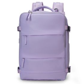 Large Capacity Nylon Travel Waterproof Outdoor Dry Wet Separation Backpack Lightweight Multi-function Bag (Option: Purple-18 Inch)