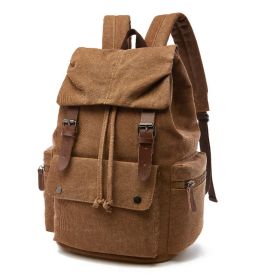 New Canvas Travel Backpack (Color: Brown)