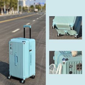 Large-capacity Trolley Case Shock-absorbing Brake Universal Wheel Password Suitcase (Option: Sky Blue-32inch)