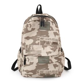 New Fashion Personalized Graffiti Large Capacity Canvas Backpack (Option: 6 Models)