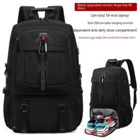 Large Capacity Business Short Trip Men's Backpack Travel (Option: Black-552035)