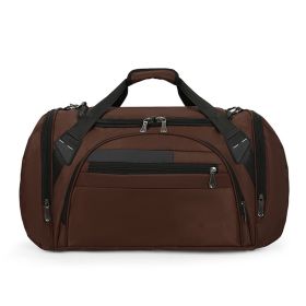 Foldable Travel Duffel Bag Spacious Weekender Bag for Travel and Camping (Color: Brown)