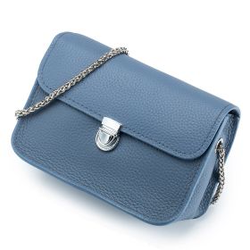 Fashion Women Shoulder Bag Genuine Leather Small Handbag Casual Lady Crossbody  New Arrival (Color: Blue)