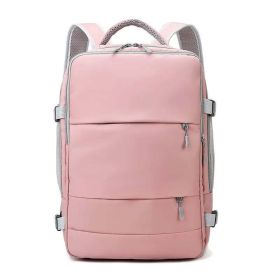 Multifunctional USB Large Capacity Diaper Bag (Color: Pink)