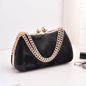 Chain Handbags Fashion Luxury Dress Party Dinner Bags For Women Crossbody Shoulder Bag (Color: Black)