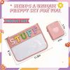 Chenille Letter Clear Bag Purse Multi-purpose Transparent Waterproof Stuff Makeup Tote Bag;  2 Pack Stuff Pouch Varsity Letter Cosmetic Bag;  Toiletry