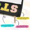 Chenille Letter Clear Bag Purse Multi-purpose Transparent Waterproof Stuff Makeup Tote Bag;  2 Pack Stuff Pouch Varsity Letter Cosmetic Bag;  Toiletry