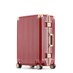 All-Aluminum Magnesium Alloy Case 24 Pull Rod Case Universal Wheel (Option: Red-20inch)