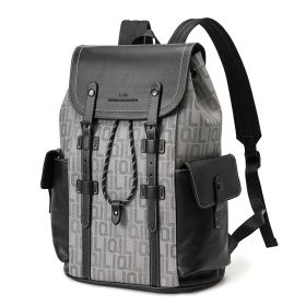 Men's Bag Large Capacity Outdoor Travel (Option: Gray Letters)