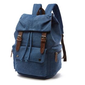 New Canvas Travel Backpack (Color: Dark Blue)